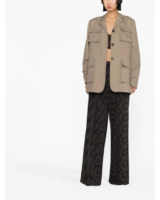 Remain Natural Single-Breasted Utility Blazer