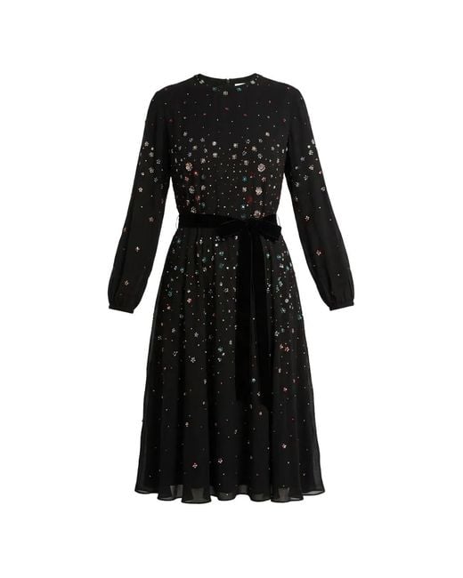 Valentino Garavani Black Long-Sleeve Dress