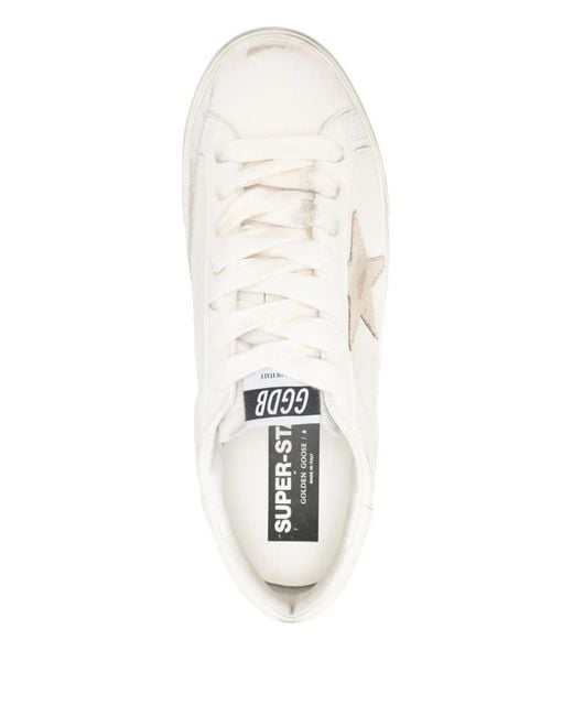 Golden Goose Deluxe Brand White Super-Star Leather Sneakers