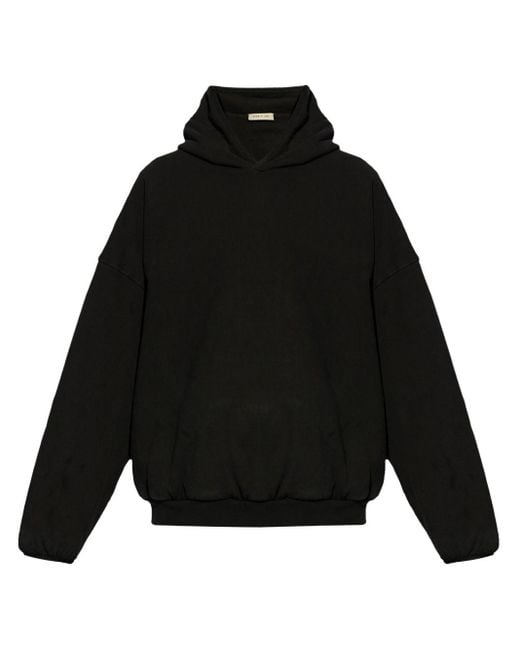 Fear Of God Black Long-sleeve Cotton Hoodie for men
