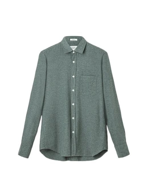 Hartford Blue Storm Flannel Shirt for men