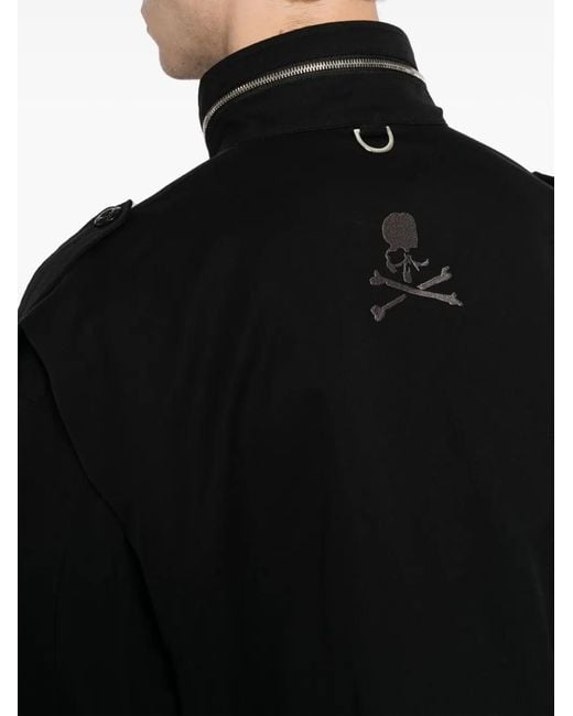 Mastermind Japan Black Logo-Print Zip-Detail Jacket for men