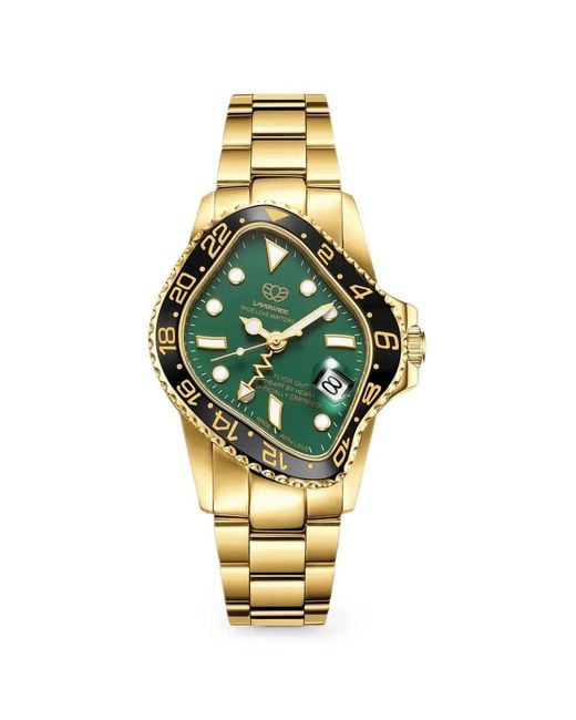 LAARVEE Metallic Crash 40Mm Watch for men