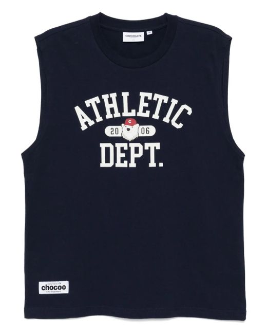 Chocoolate Blue Graphic-Print Vest for men