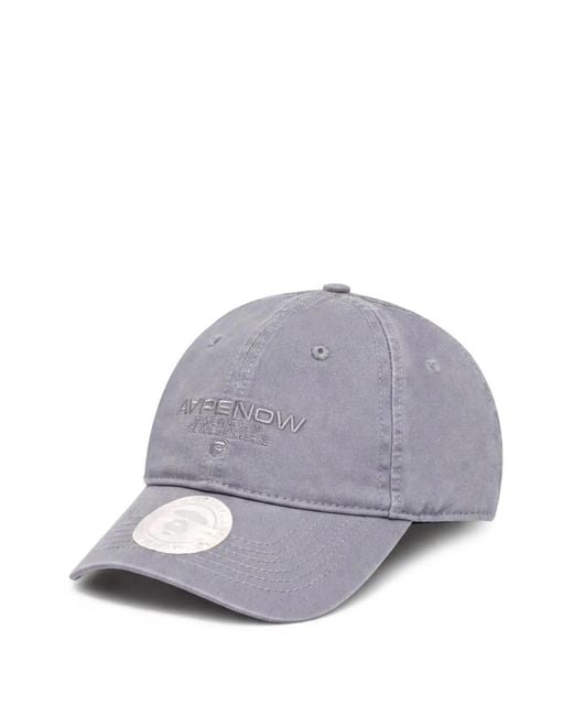Aape By A Bathing Ape Gray Logo-Embroidered Baseball Cap for men