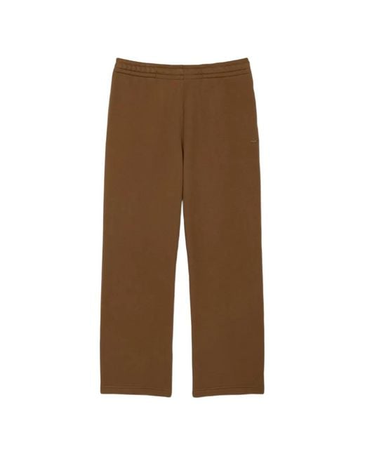 Lacoste Brown Logo-Patch Track Pants