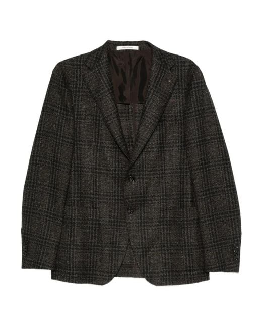 Blazer A Cuadros Tagliatore de hombre de color Black