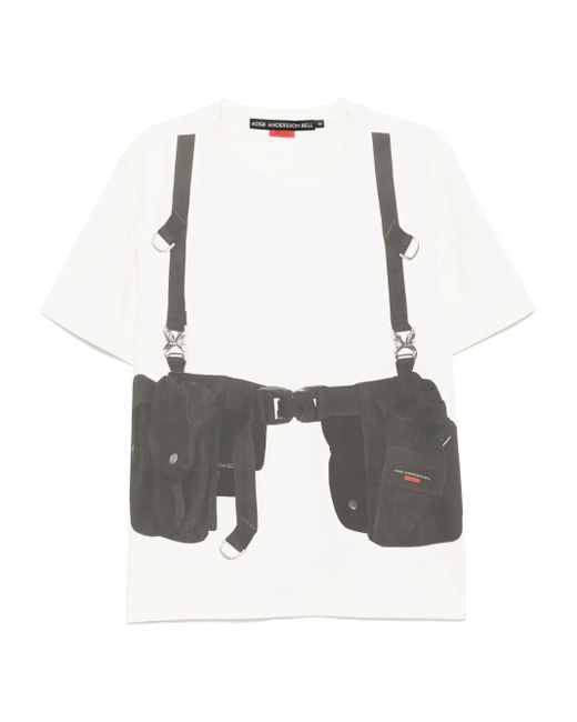 ANDERSSON BELL White Utility Vest Trompe Loeil T-Shirts
