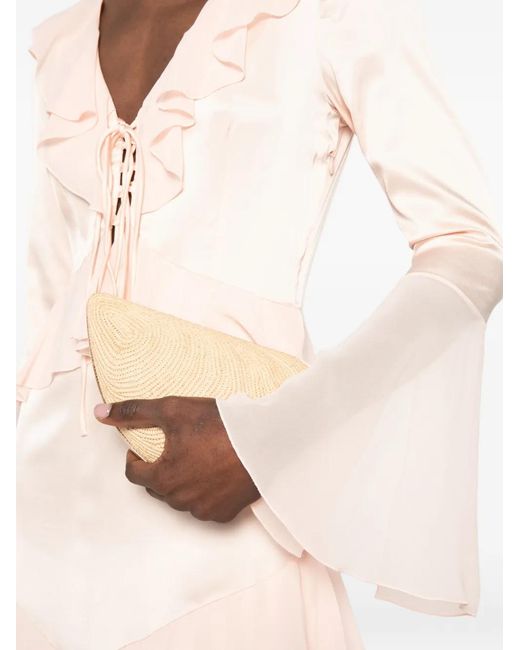 LES FILLES D'EVA Pink Ruffled-Details Maxi Dress
