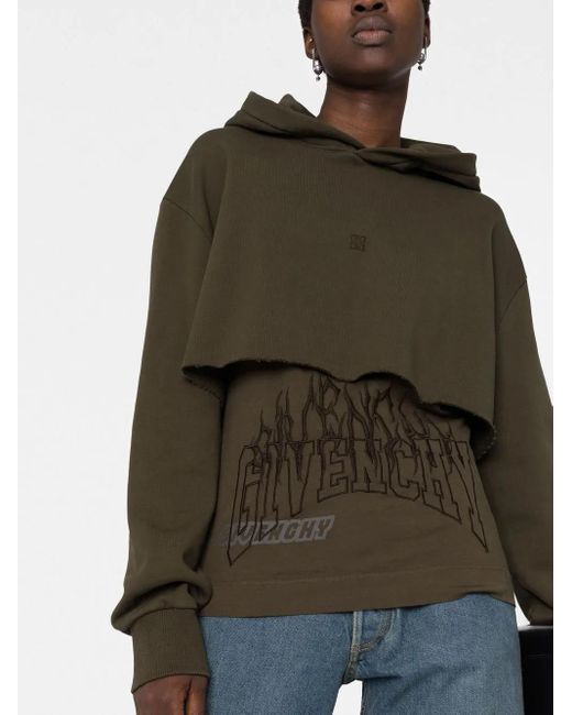 Givenchy Green 4G Layered Hoodie