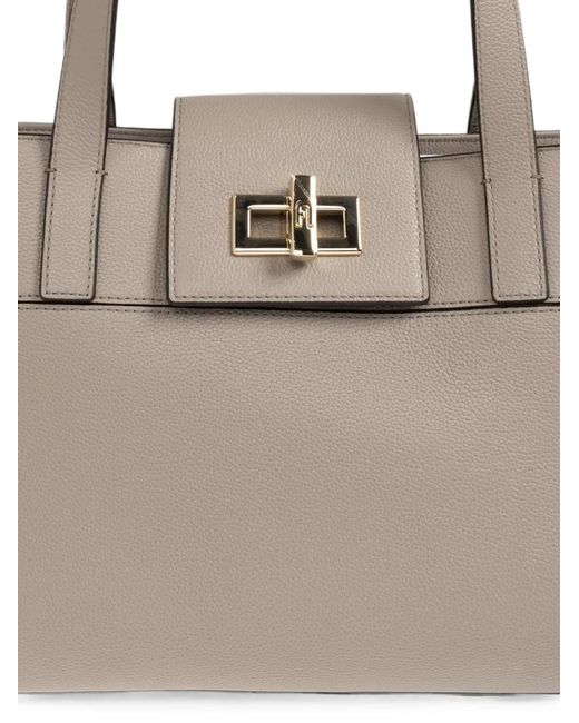 Furla Natural Amelia Leather Shoulder Bag