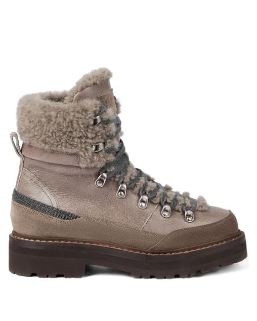 Brunello Cucinelli Brown Monili-Detail Boots