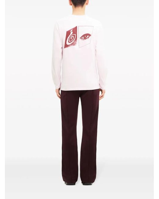 Courreges Pink Logo-Appliqué Sweatshirt for men