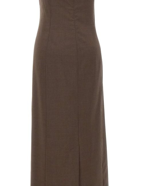 Loulou de Saison Brown Shilo Strapless Maxi Dress