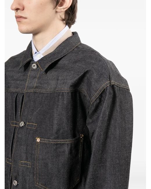 Junya Watanabe Black Cotton Denim Jacket for men