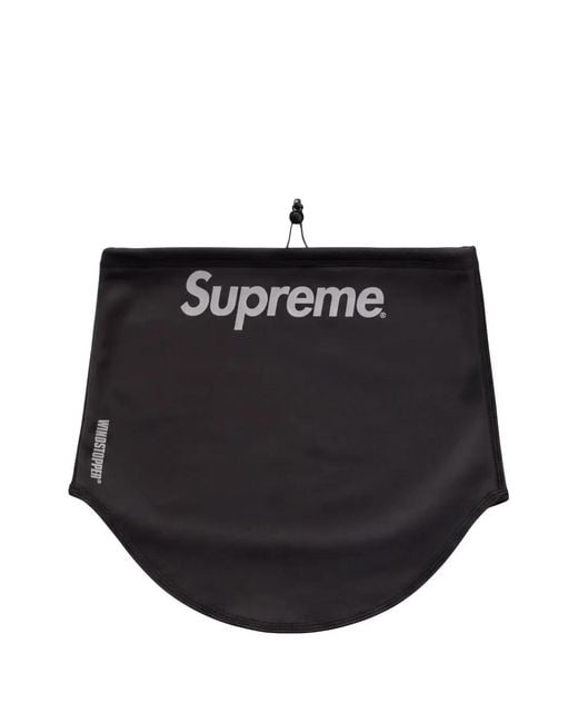 Supreme Black Windstopper Logo-Print Neck Gaiter for men