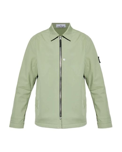メンズ Stone Island パッチポケット ジャケット Green