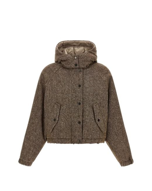 Brunello Cucinelli Brown Donegal Tweed Jacket