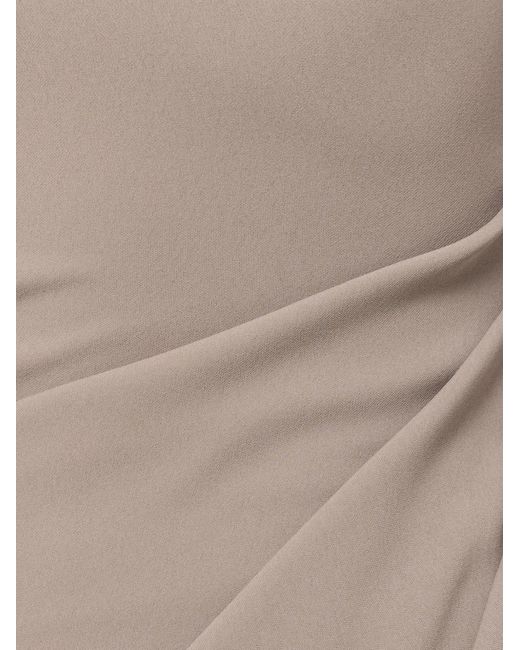 Nissa Natural Robe Mi-Longue À Design Plissé