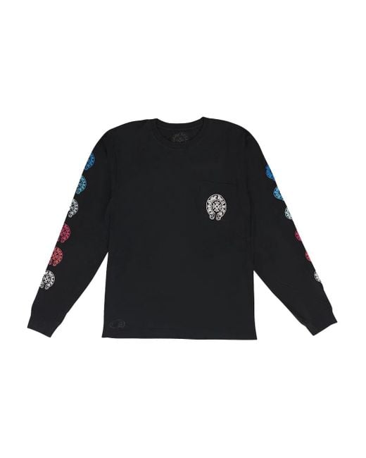 Chrome Hearts Black Pocket Logo Long-Sleeve T-Shirt for men