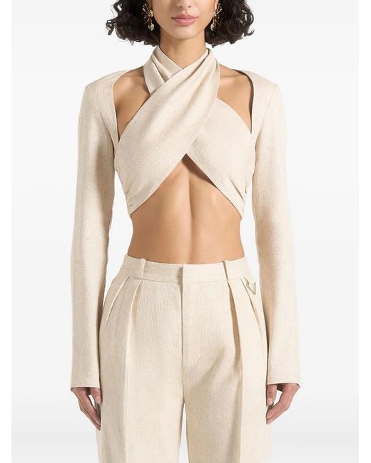 Manière De Voir Natural Wendy Crossover-Bolero Top