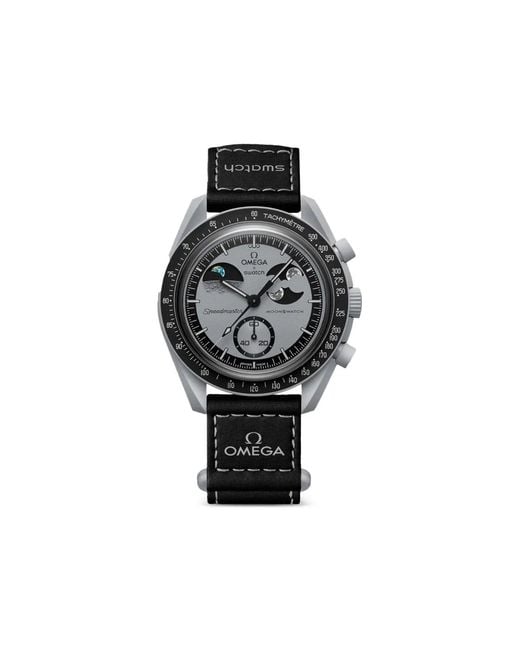 Swatch Black X Omega Mission To Earthphase 42Mm Watch