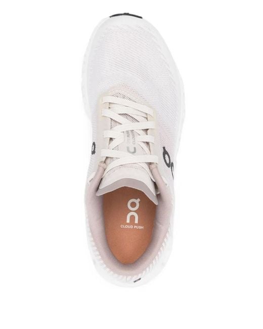 On Shoes White Cloud 6 Push Lace-Up Sneakers
