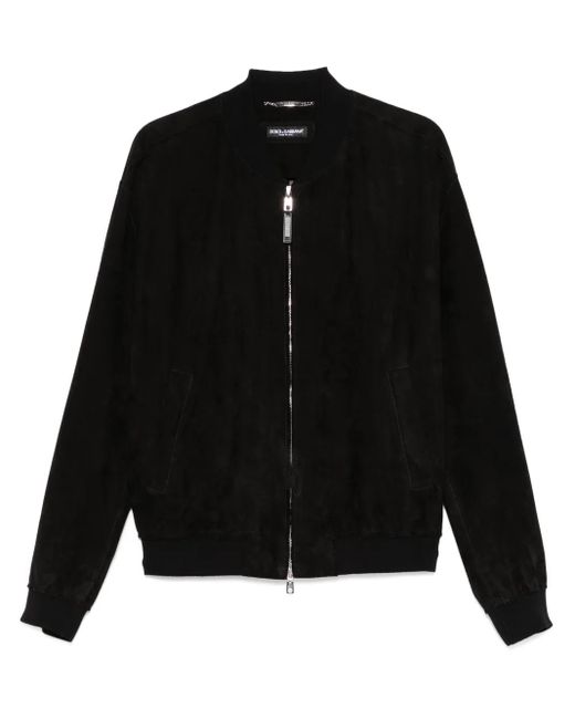 メンズ Dolce & Gabbana スエード ボンバージャケット Black