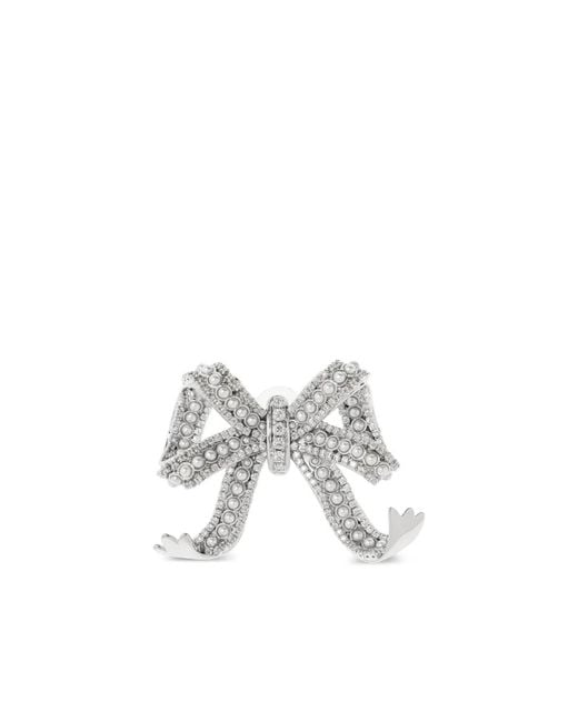 Self-Portrait Metallic Rhinestone-Embellished Earrings