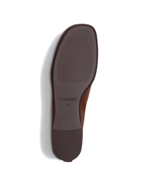 Bernardo Brown Meredith Leather Ballet Flats