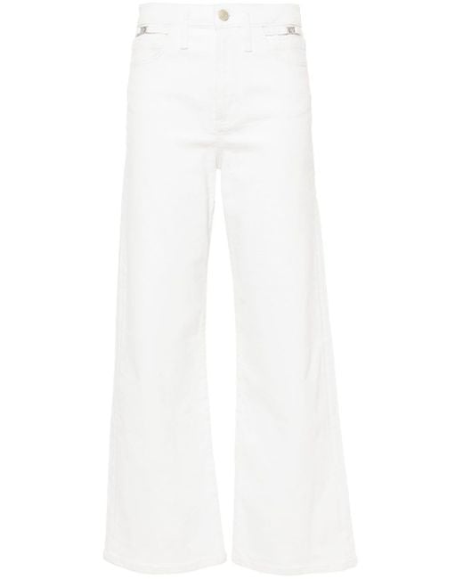 Maje White Straight-Leg-Jeans mit hohem Bund