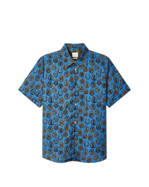 Paul Smith Blue Lucky Charm Shirt for men