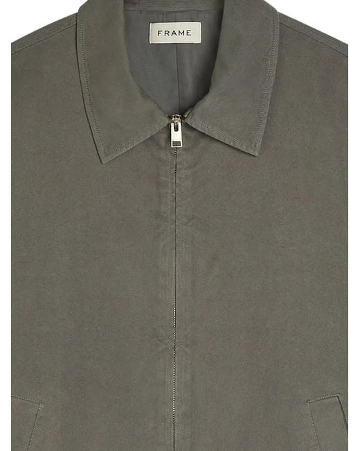 FRAME Green Zip Pockets Jacket for men