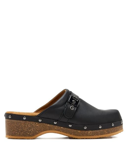 Scholl Brown 40Mm Pescura Buckle-Fastening Studded Mules
