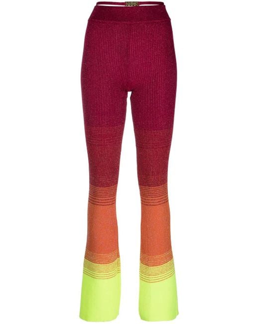 Gcds Red Pants With Shaded Effect