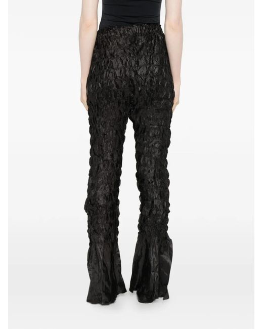 GONGDID DESIGN Black Ruffled Trousers
