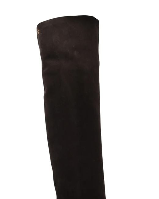 Gianvito Rossi Black 50Mm Suede Knee-High Boots