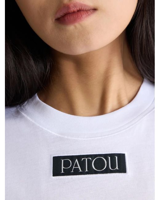 Patou White Logo-Appliqué T-Shirt