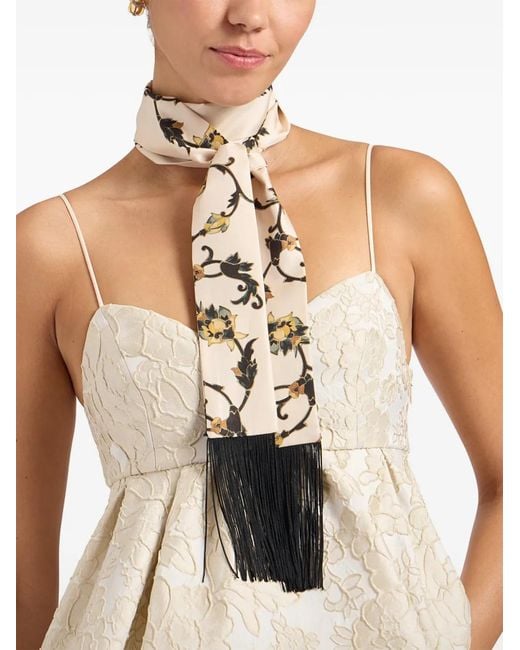 LaDoubleJ White Skinny Belt 6X180 With Fringes