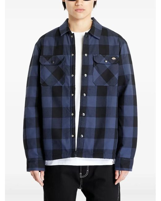 Dickies Blue Check-Print Shirt for men
