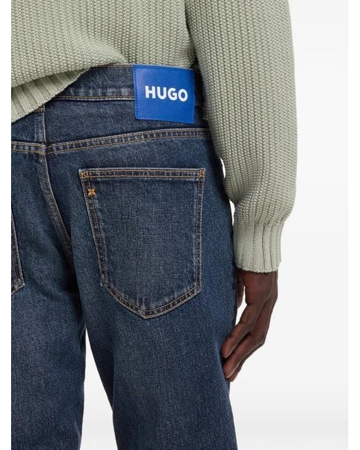 HUGO Blue Straight-Leg Jeans for men
