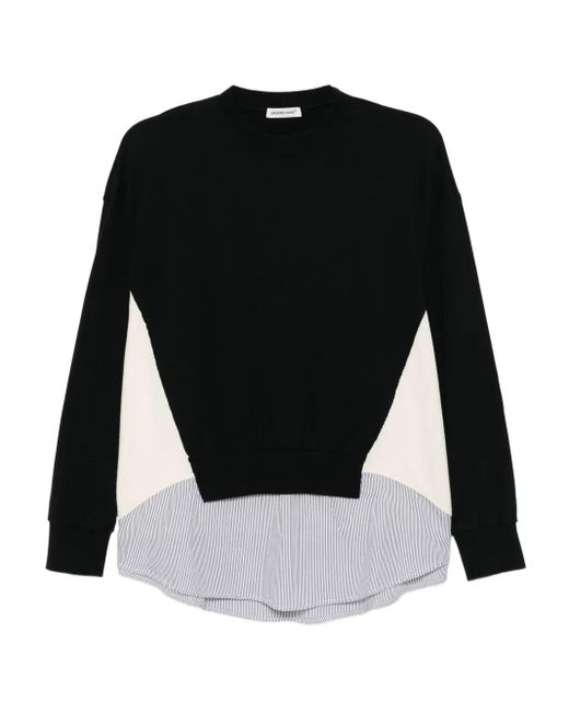 Undercover Black Layered Cotton Sweatshirt