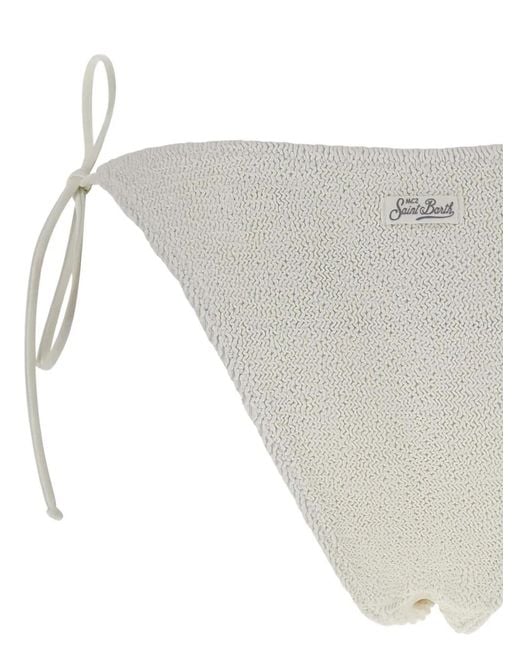 Mc2 Saint Barth Gray Virgo Crinkle Bikini Bottoms