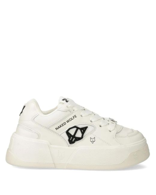 Naked Wolfe White Crash Trainers