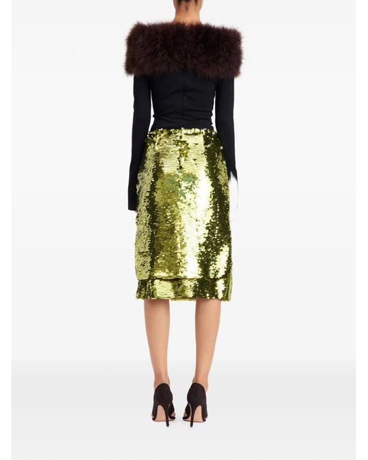 16Arlington Green Nyla Sequin Midi Skirt