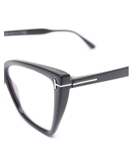 Tom Ford Black Geometric-Frame Glasses