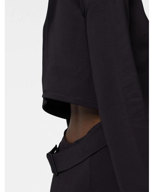 032c Black 'Kicked Back' Structured Short Dress