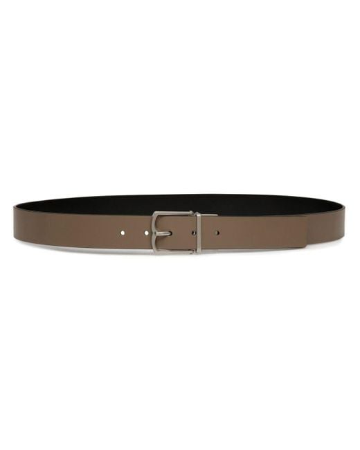 Bally Brown Emblem Leather Belt for men