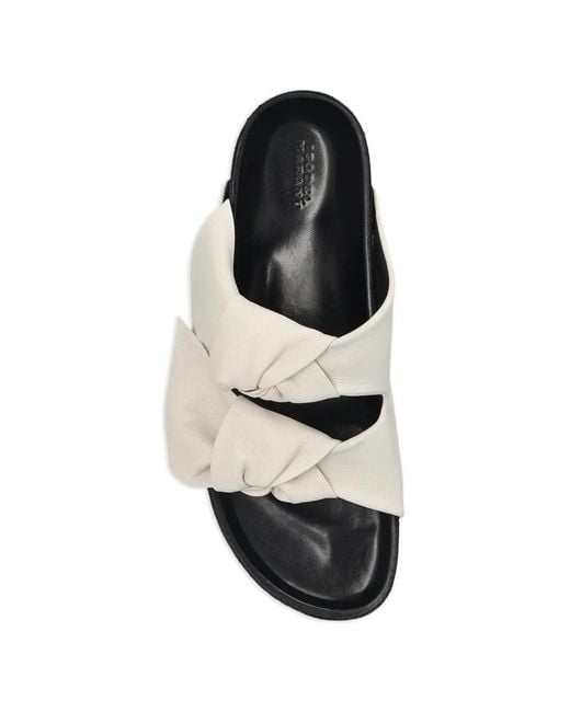 Isabel Marant White Mules Lennyo Bow