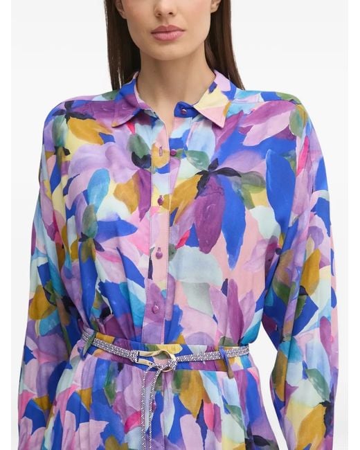 La Petite Francaise Blue Cheryl Floral Shirt